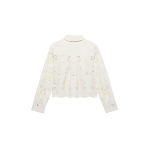 Mint Velvet White Broderie Cropped Shirt